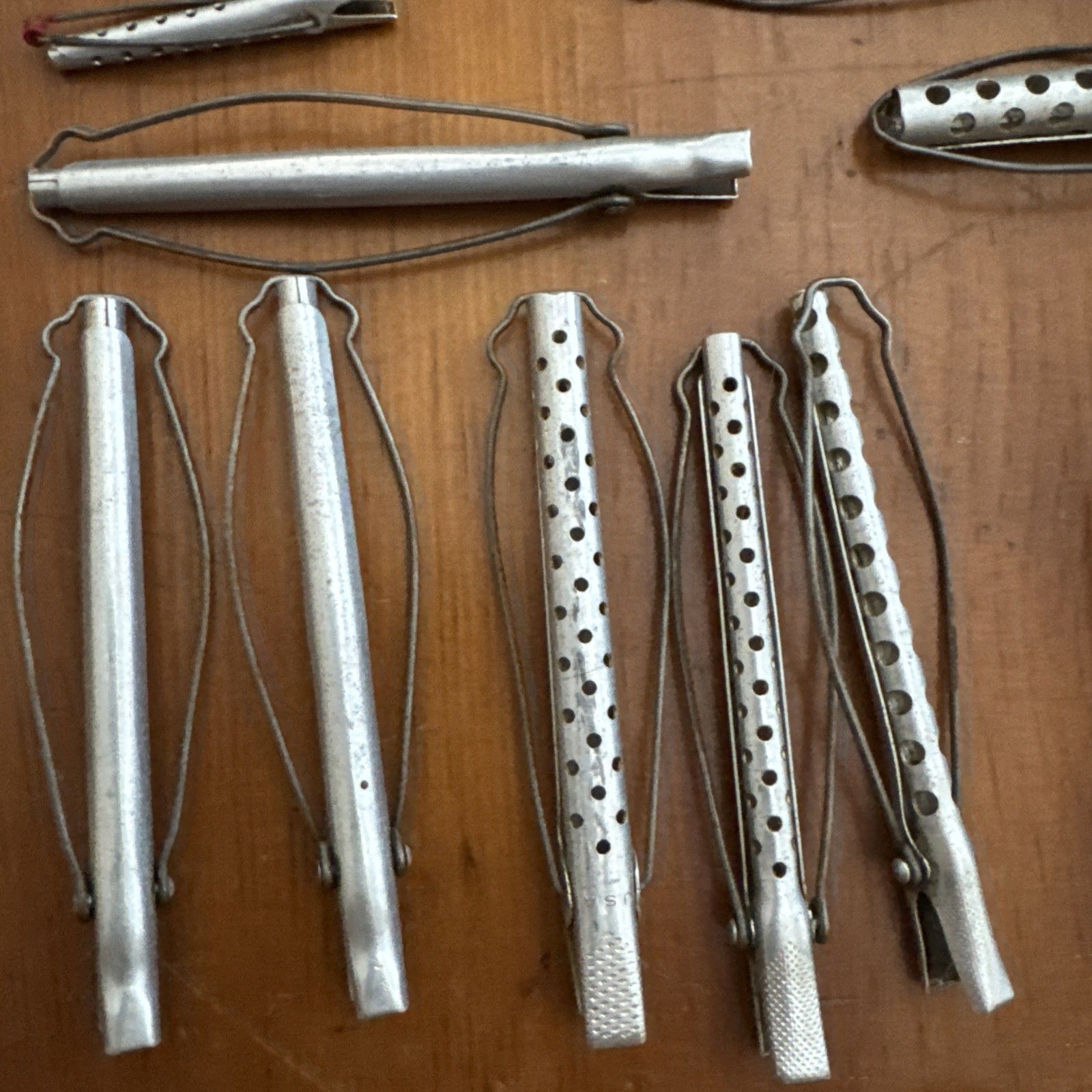 Vintage 40 GOODY TIP-TOP Aluminum Hair Curlers Perm Rods Clips Mixed Unbranded