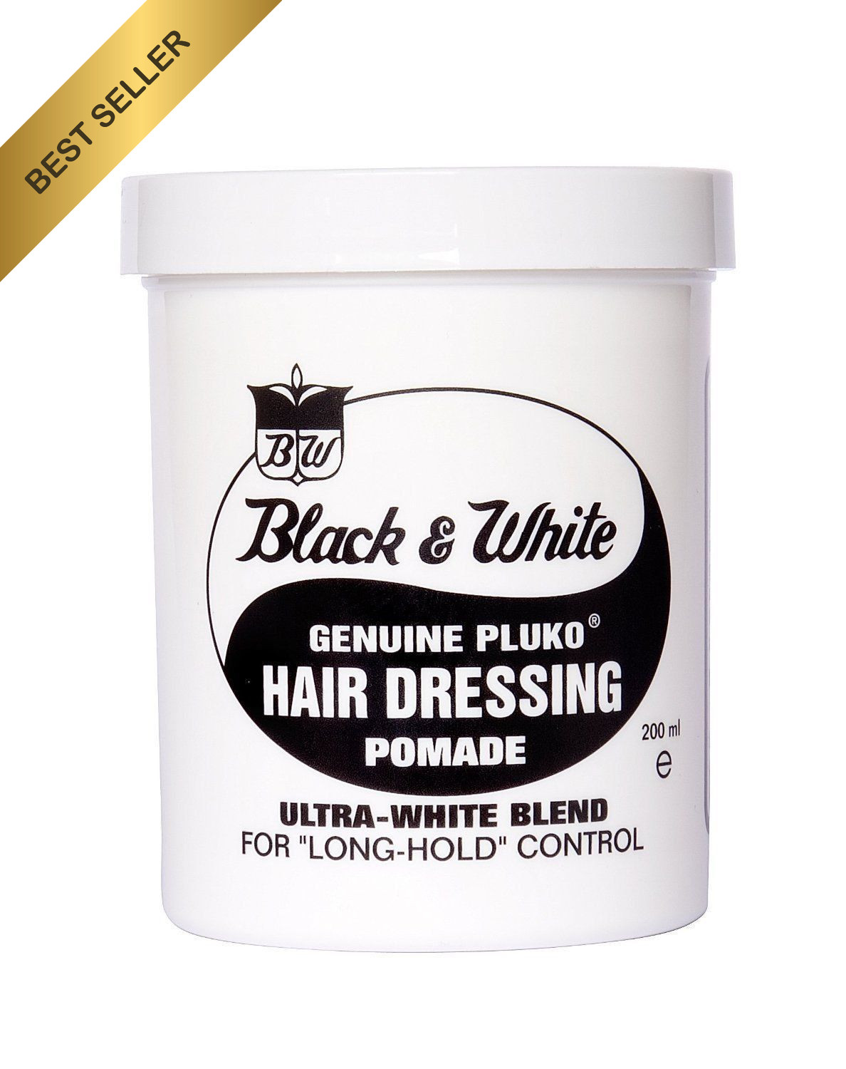 Black & White Pluko Hair Dressing Pomade Ultra White 200ml FROM USA