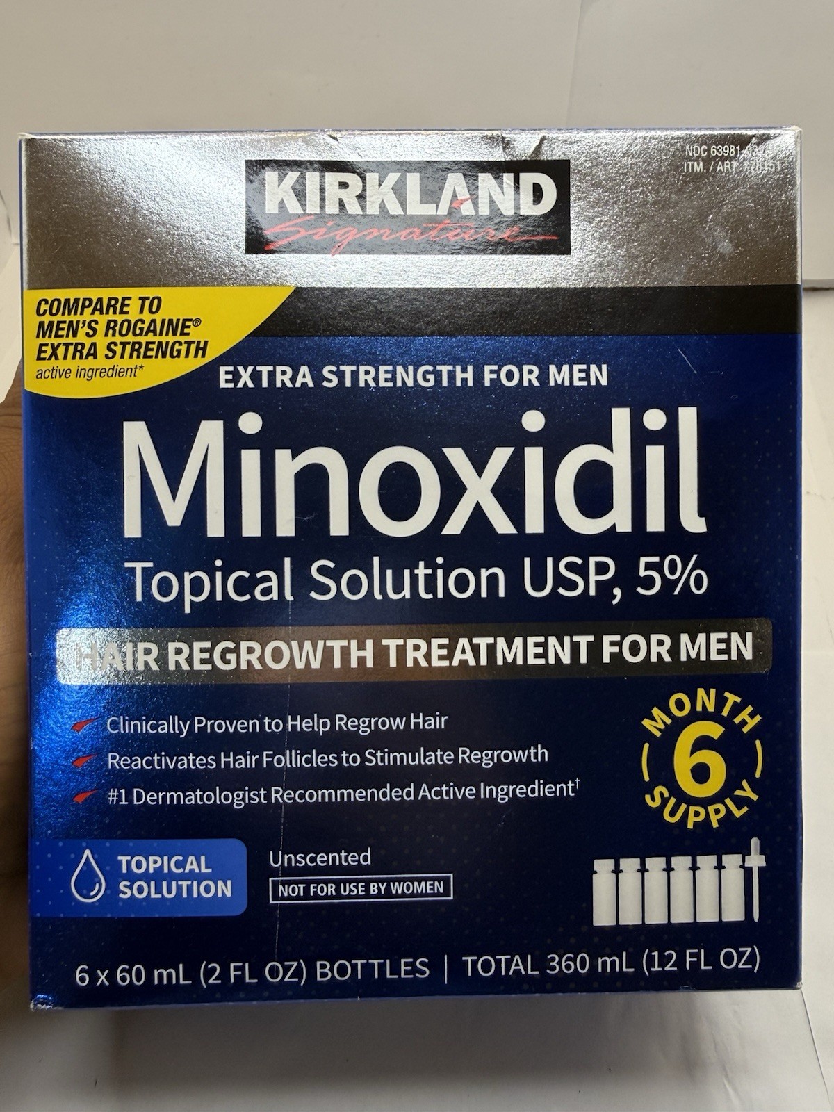 Kirkland Minoxidil 5% Extra Strength Men 2 Month Supply Hair Regrowth Sealed
