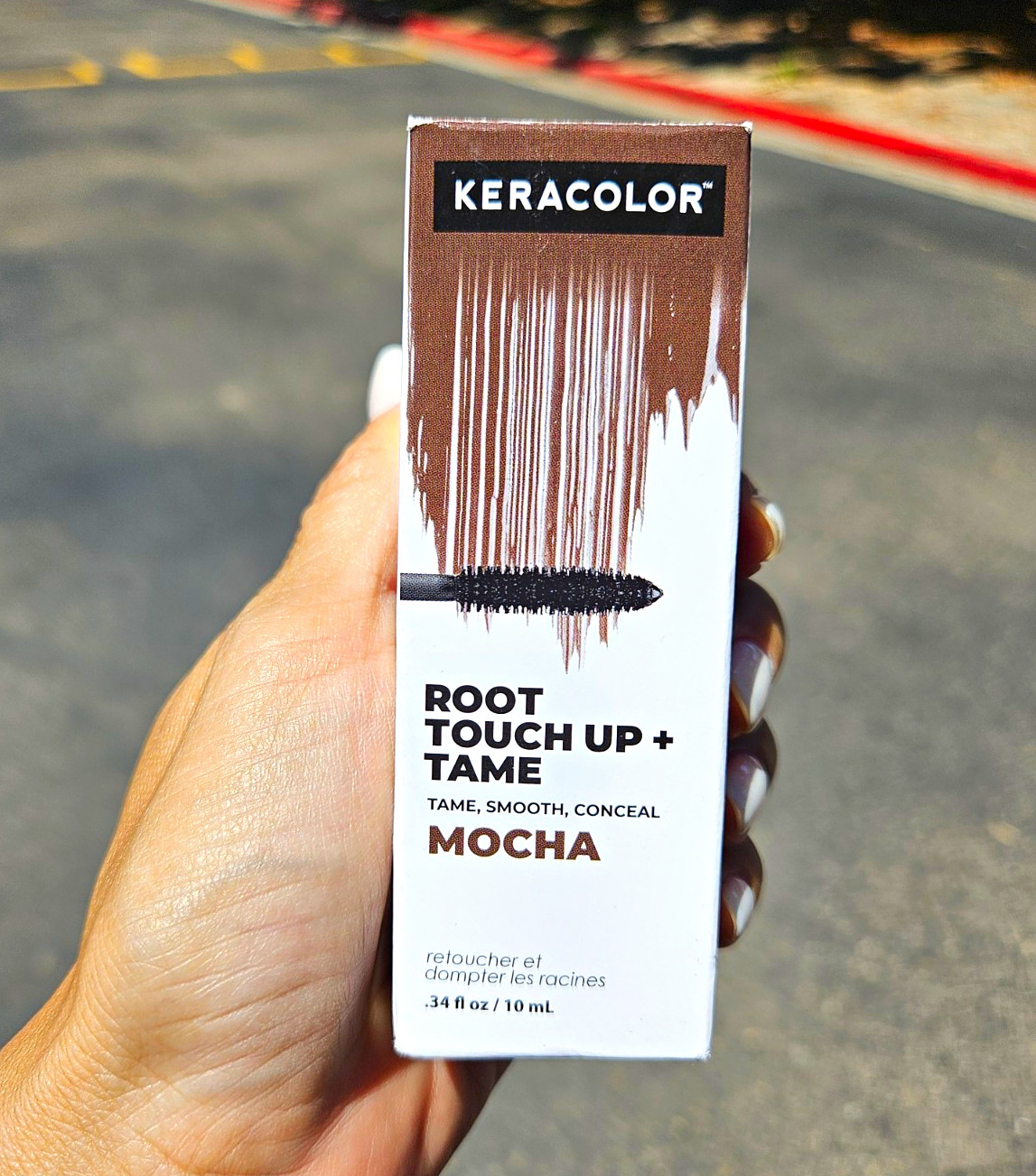 KERACOLOR Root Touch-Up + Tame Mocha Brown Temporary Color, Quick Drying 10 mL