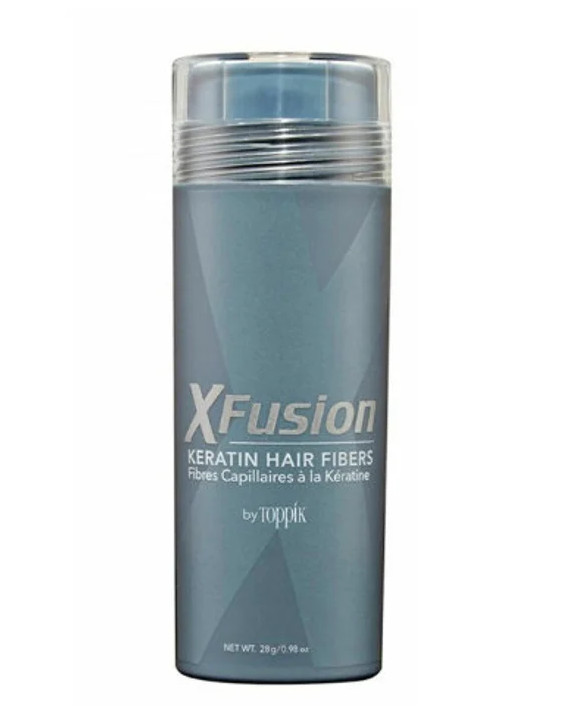 XFusion 28G Keratin Hair Fibers – Black, Dark Brown, Med Brown, Light Brown