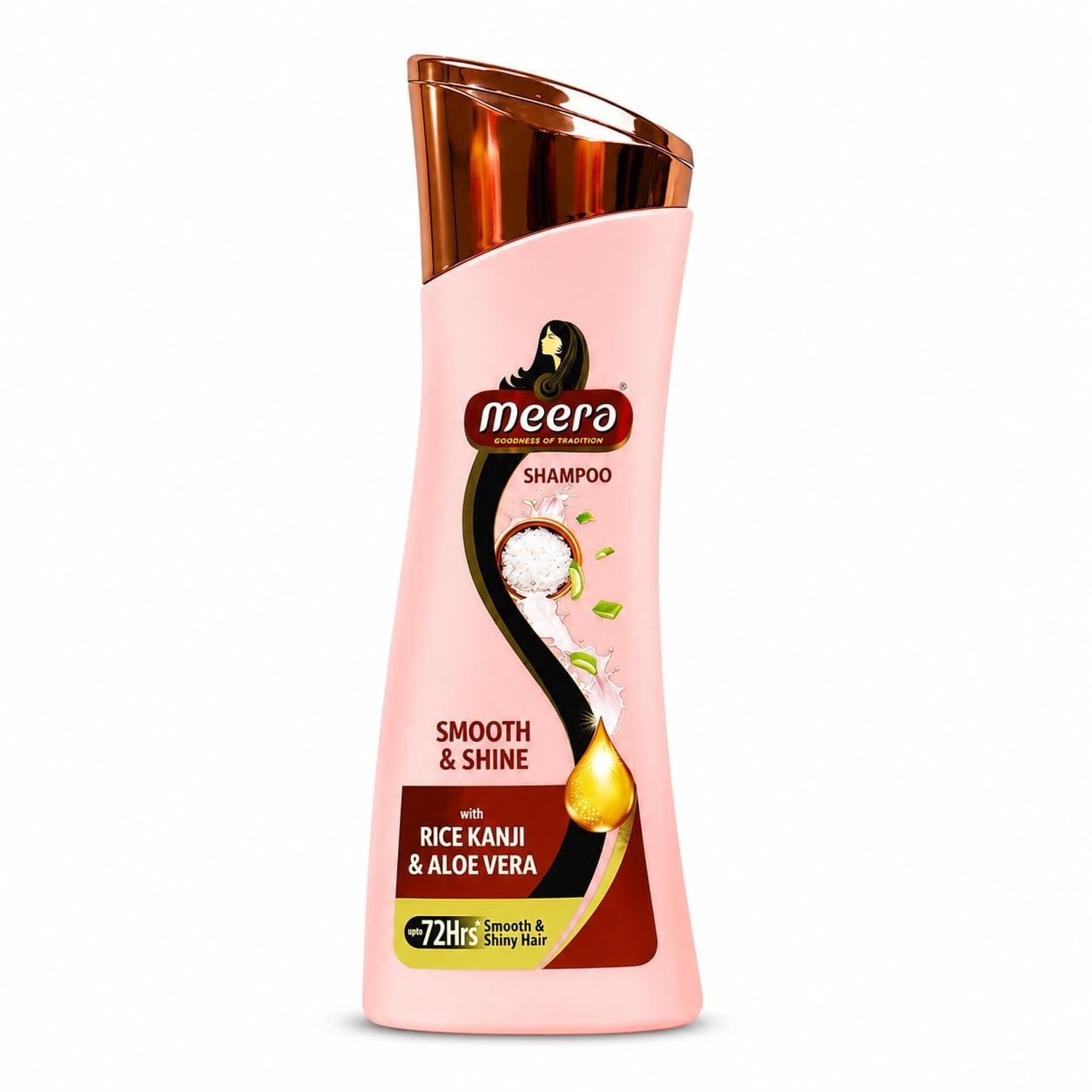 Meera Smooth & Shine Shampoo with Rice Kanji & Aloe Vera Nourishes 180ml