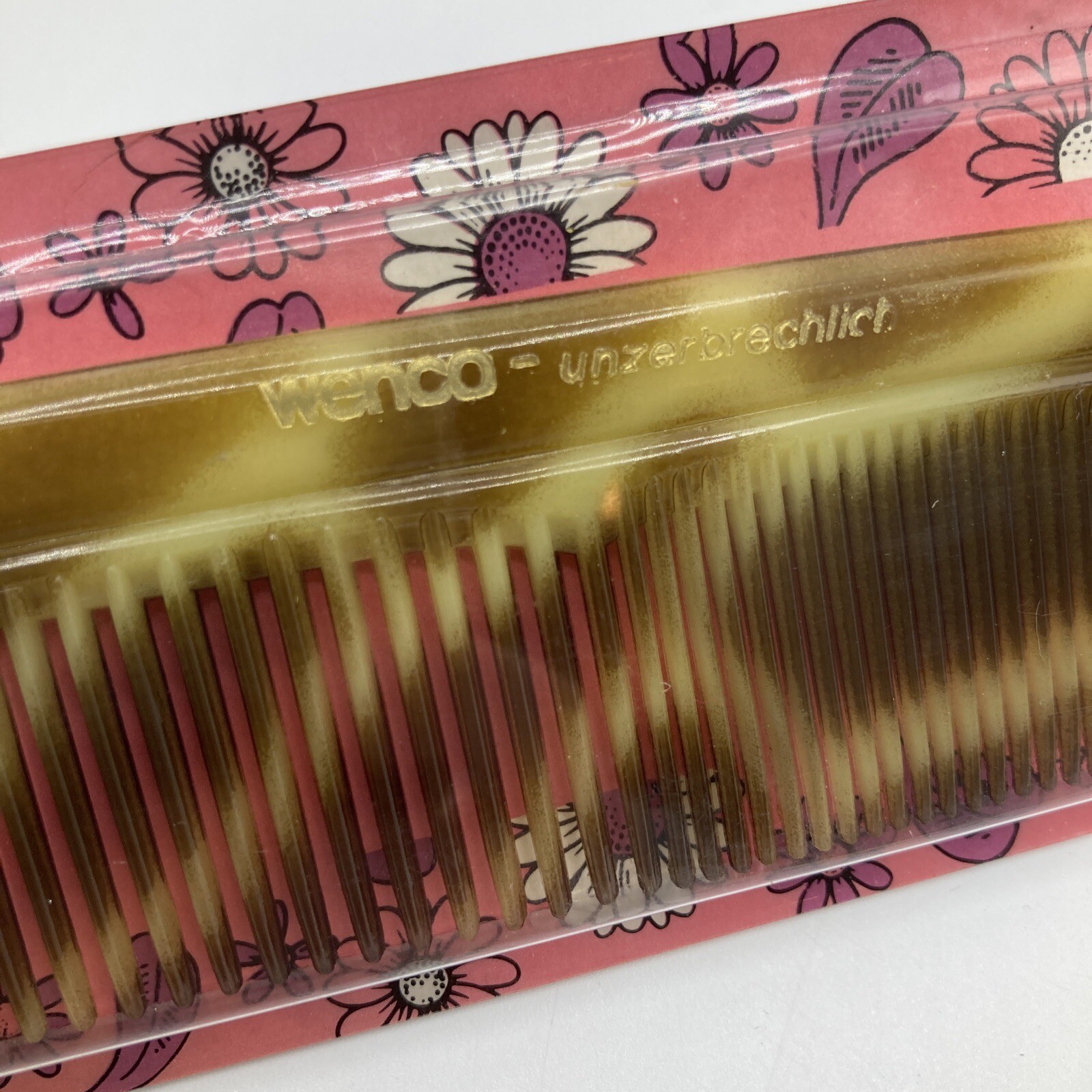 Vintage 1970s Wenco Comb Tortoise 7 Inch NOS Germany