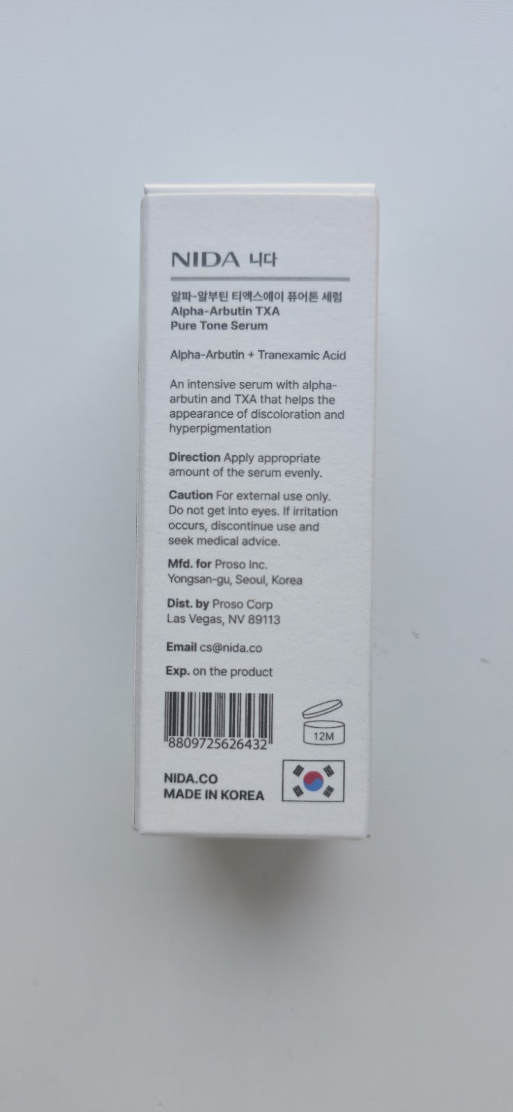 NIDA – alpha-Arbutin + Tranexamic Acid Pure Tone Serum – 50ml – Exp: 11/12/2028