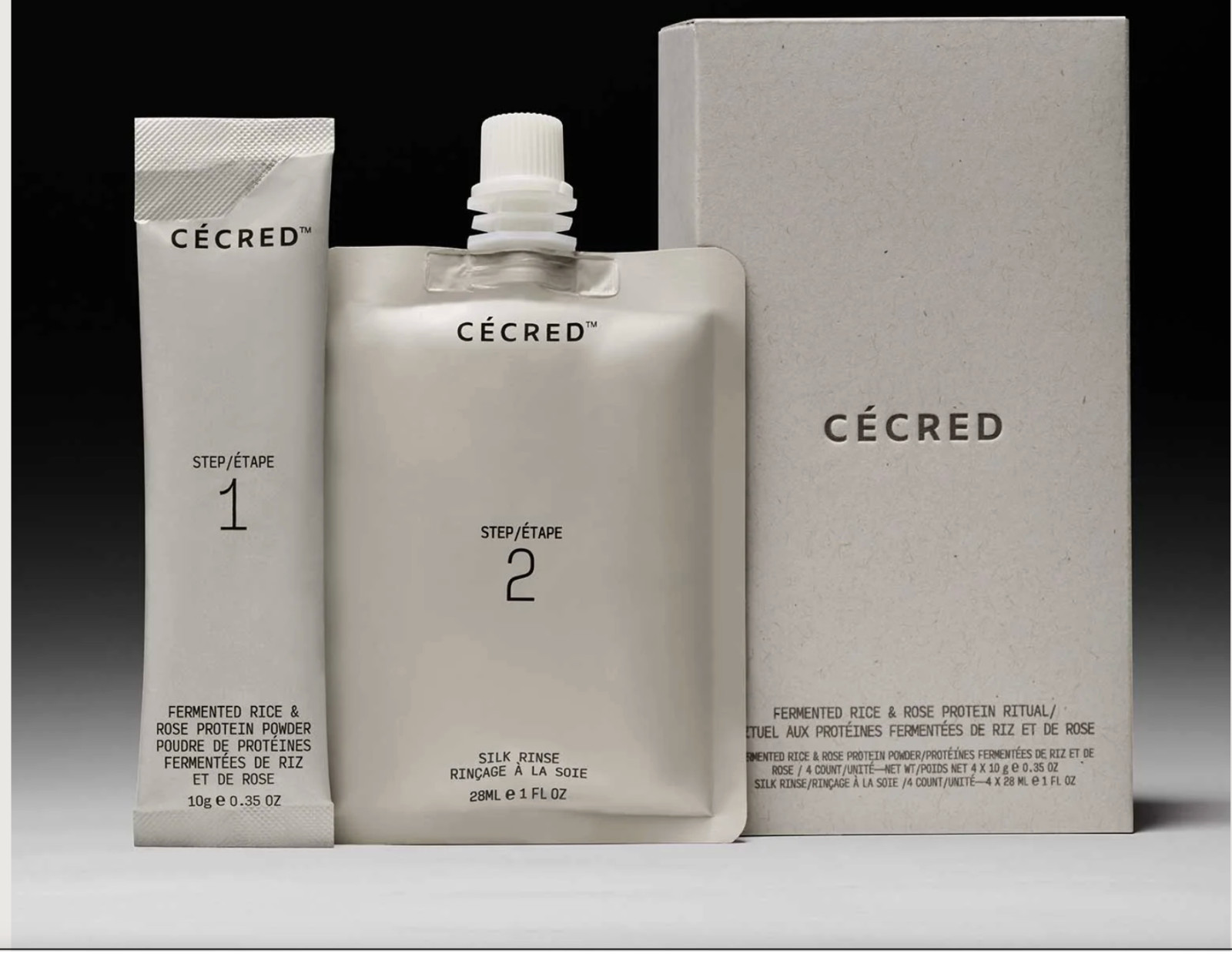 Cécred Fermented Rice and Rose Protein Ritual – New – 4 Strengthening Treatments