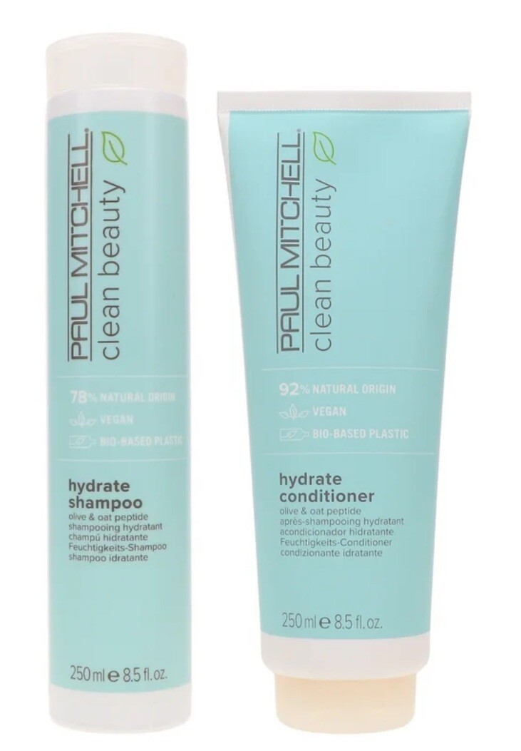 Paul Mitchell Clean Beauty Hydrate Shampoo & Conditioner 8.5oz Each Duo **NEW**