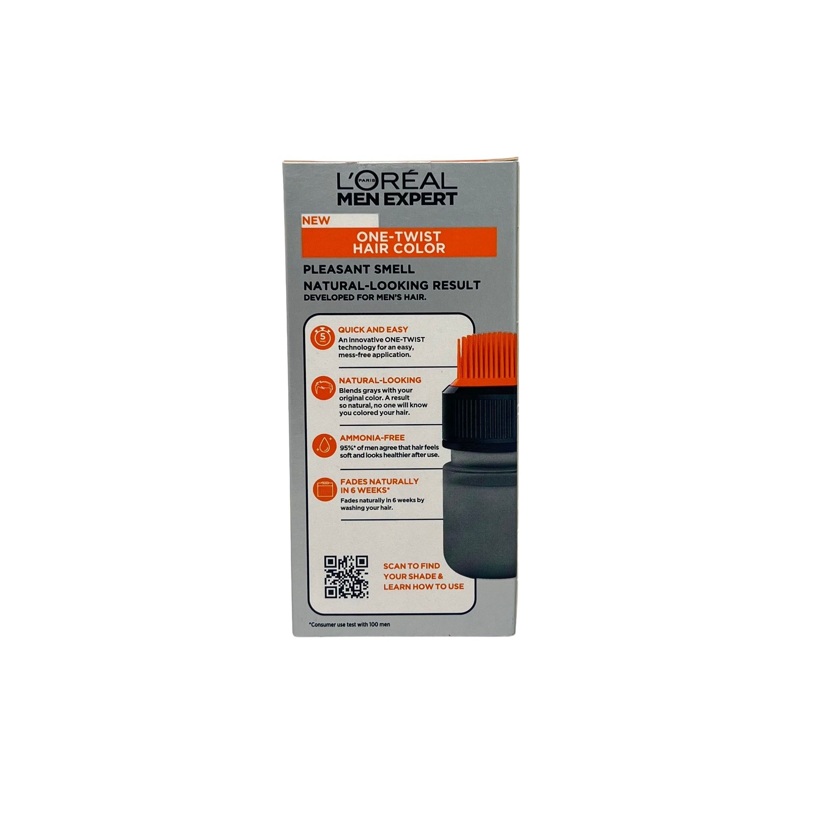 Loreal Men Expert One Twist Mess Free Permanent Color, #04 Medium Brown 1 kit