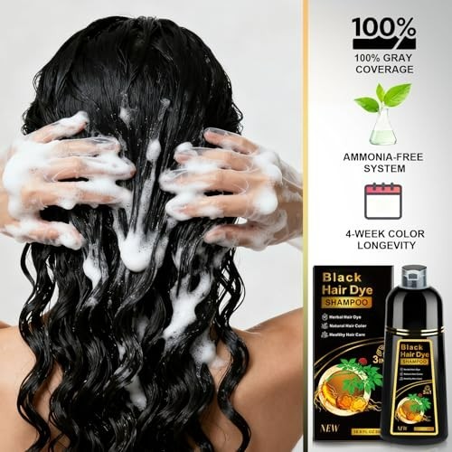 **Hair Dye Shampoo 3 in 1 Hair Shampoo Instant Hair Dye Herbal Ingredients US**