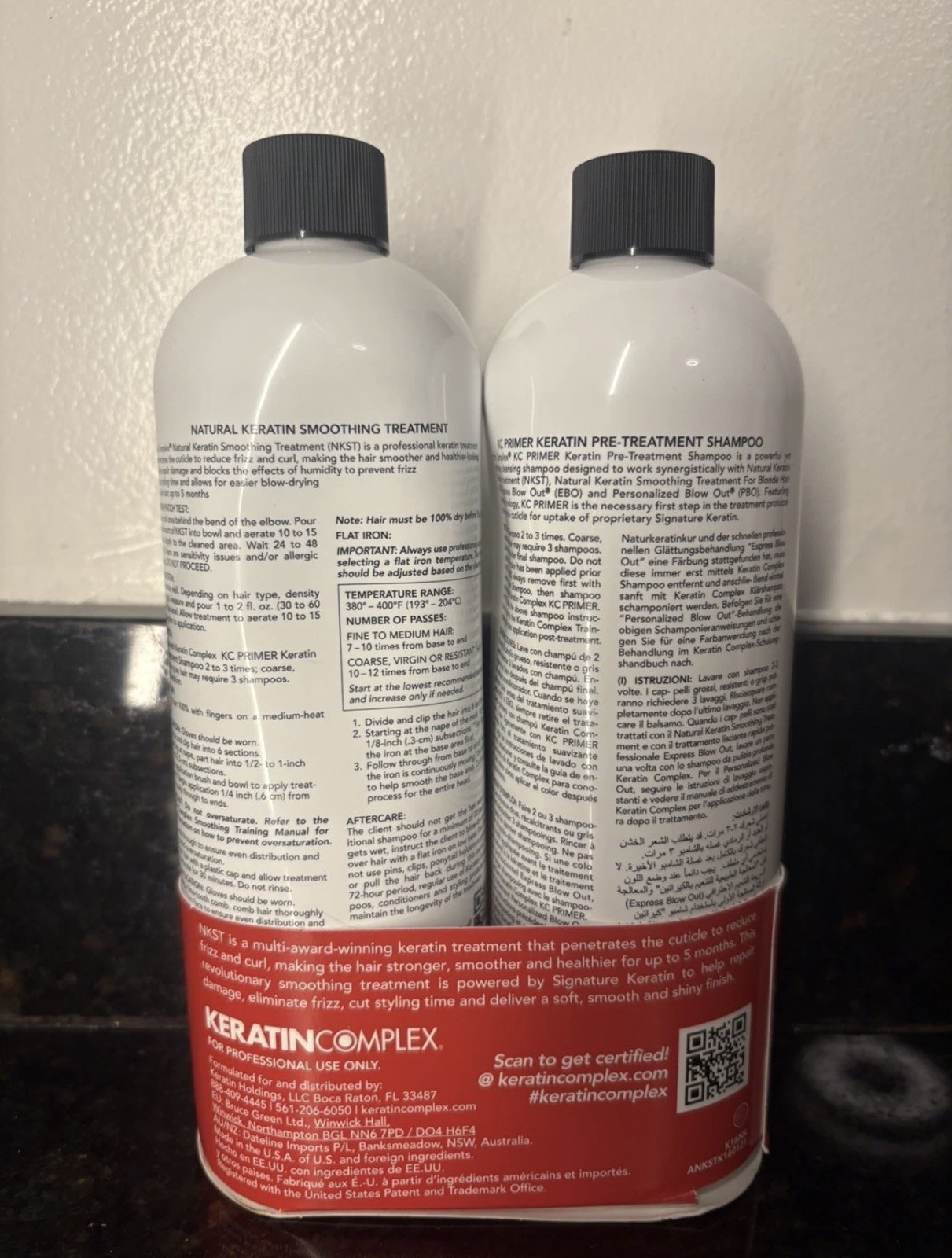 KERATIN COMPLEX KC PRIMER AND SMOOTHING TREATMENT 16.9 OZ EA. – NEW