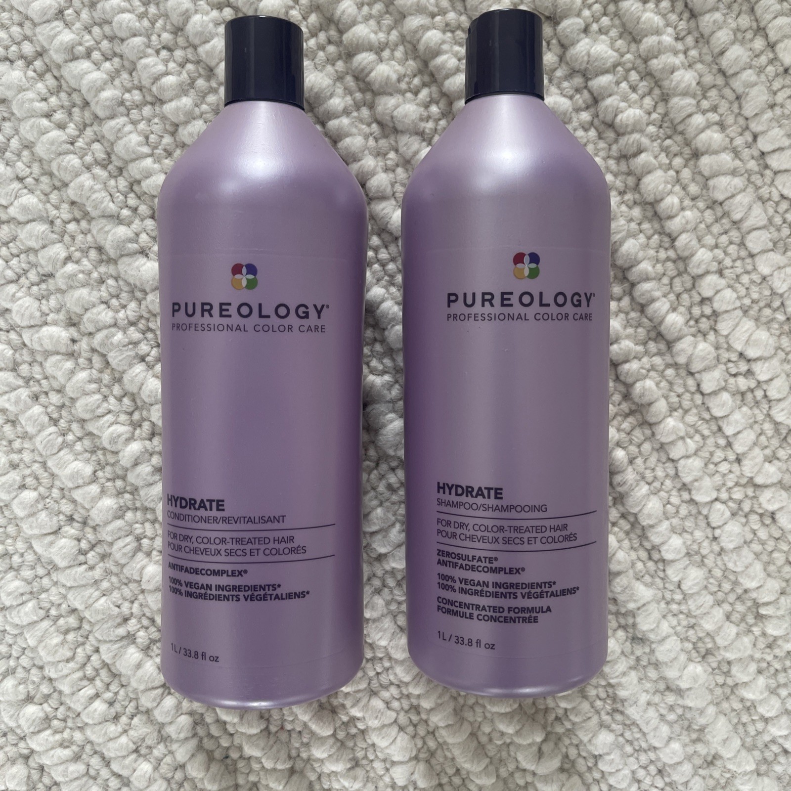 PUREOLOGY Hydrate Shampoo and Conditioner Liter Duo SET- BRAND NEW FREE SHIPPING
