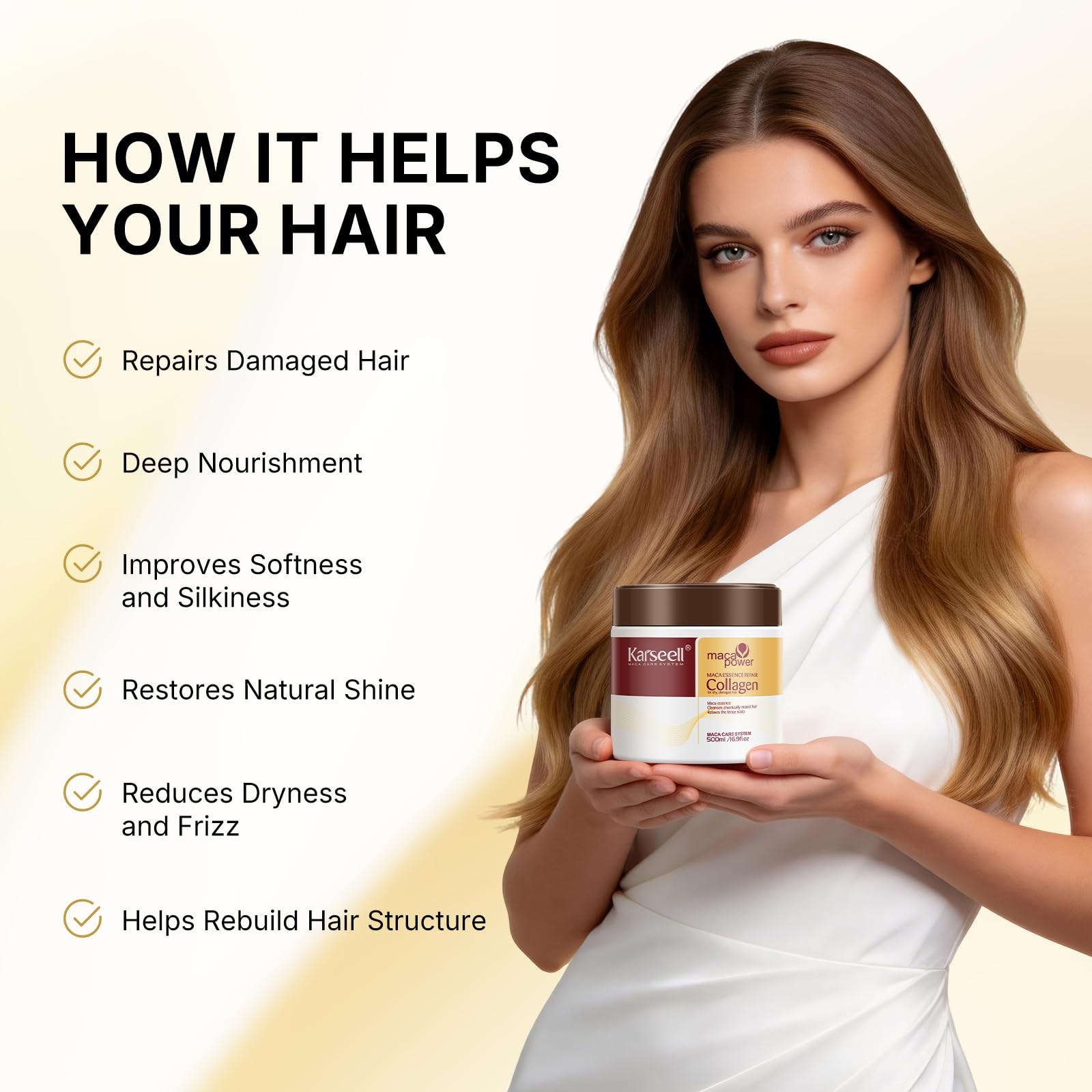 MACA Care System Deep Conditioner 16.9fl oz For Damaged Frizzy Hair