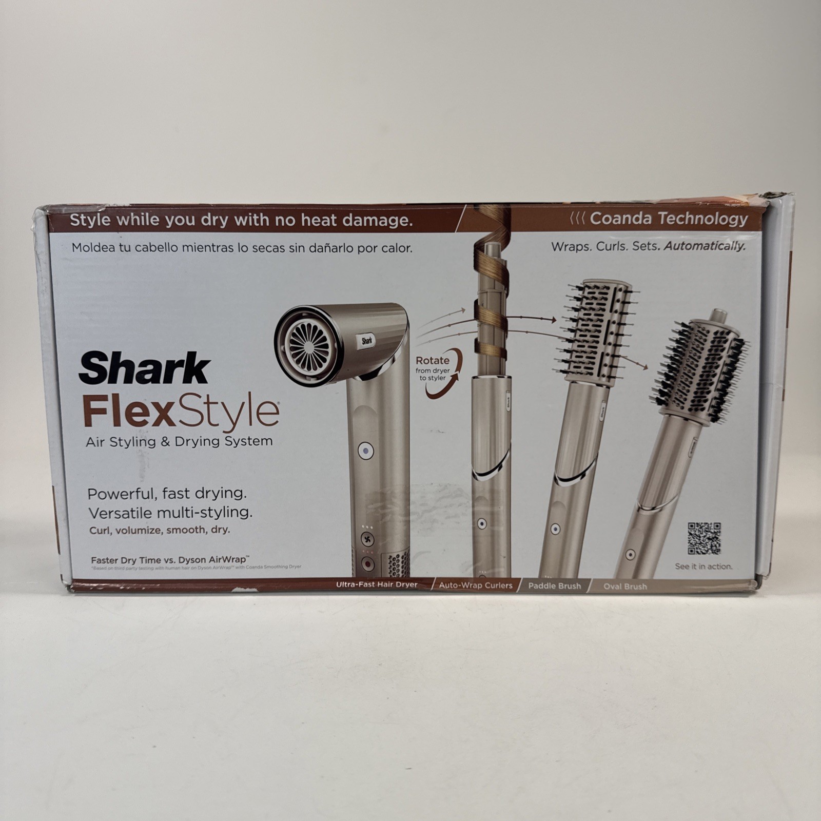 Shark FlexStyle HD430REF Air Styler Dryer Stone Auto Wrap Curlers Brush 5 Attach