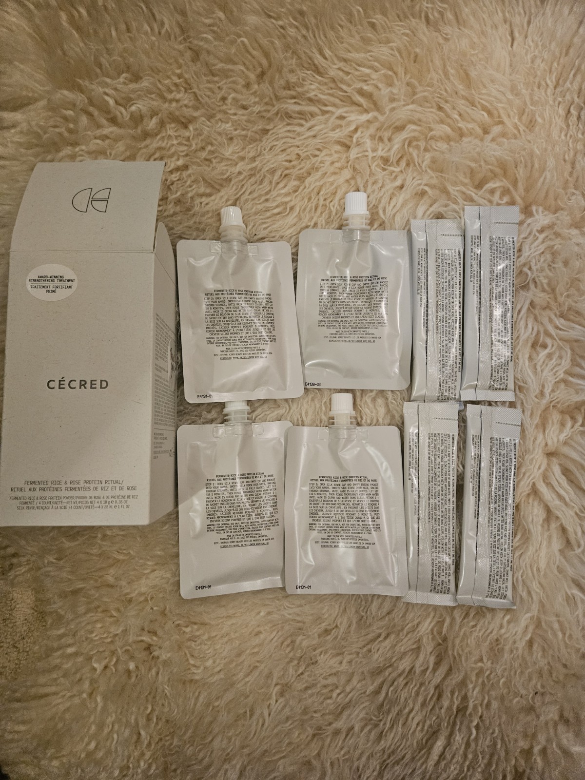 CÉCRED Fermented Rice & Rose Protein Ritual Hair Mask, For All Hair Types (4 ct)