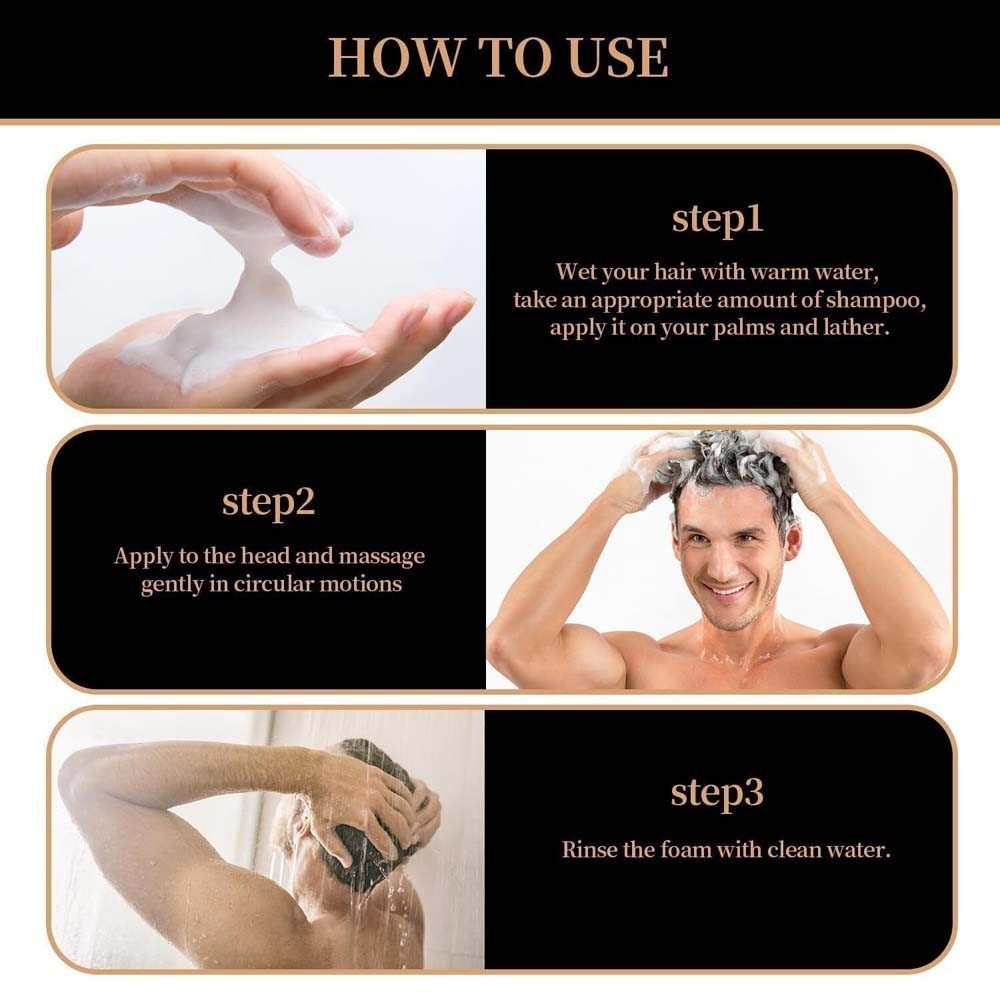 2-4X Hair Growth Shampoo Hair Regrowth Anti-Hair Loss Shampoo For Adult US STOCK
