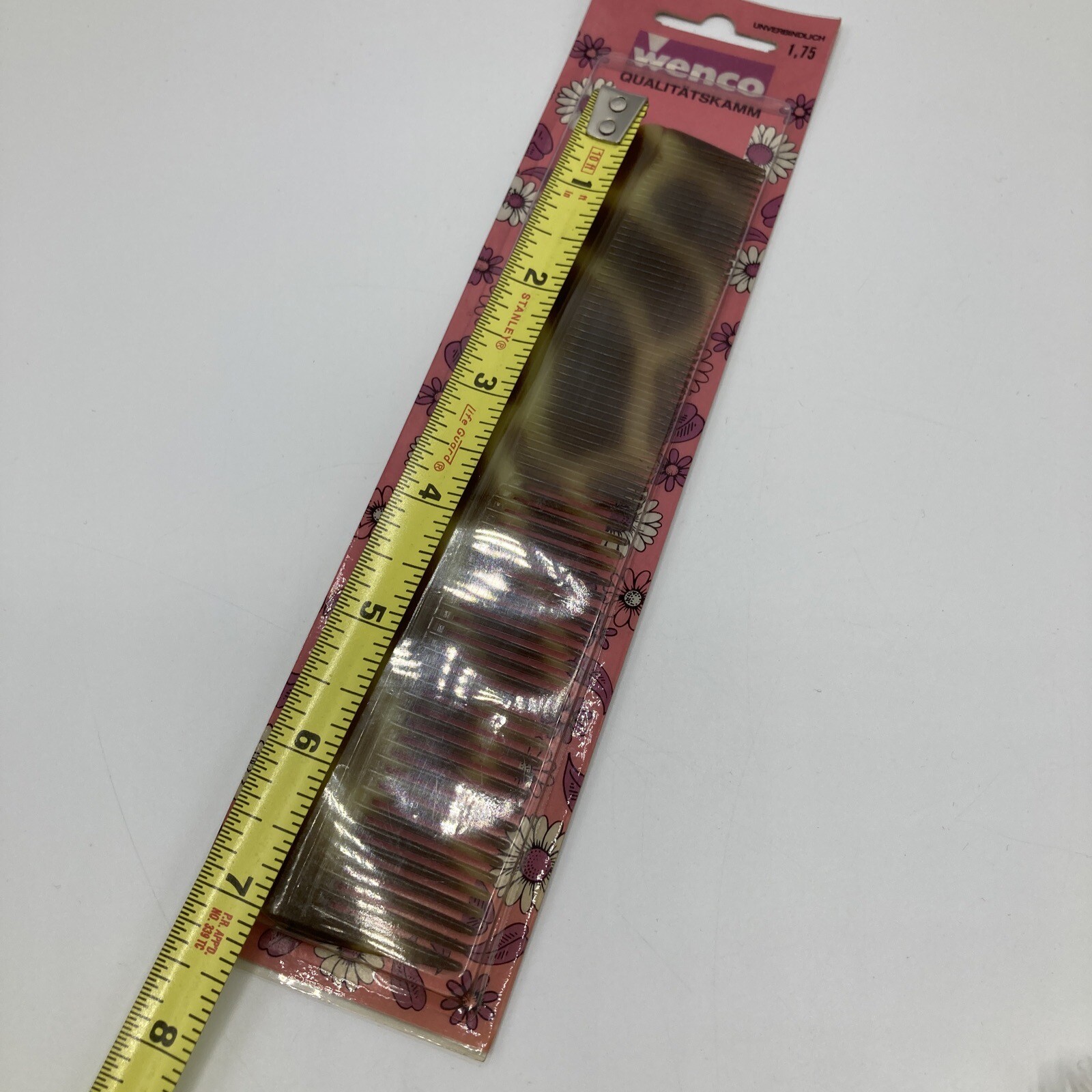 Vintage 1970s Wenco Comb Tortoise 7 Inch NOS Germany