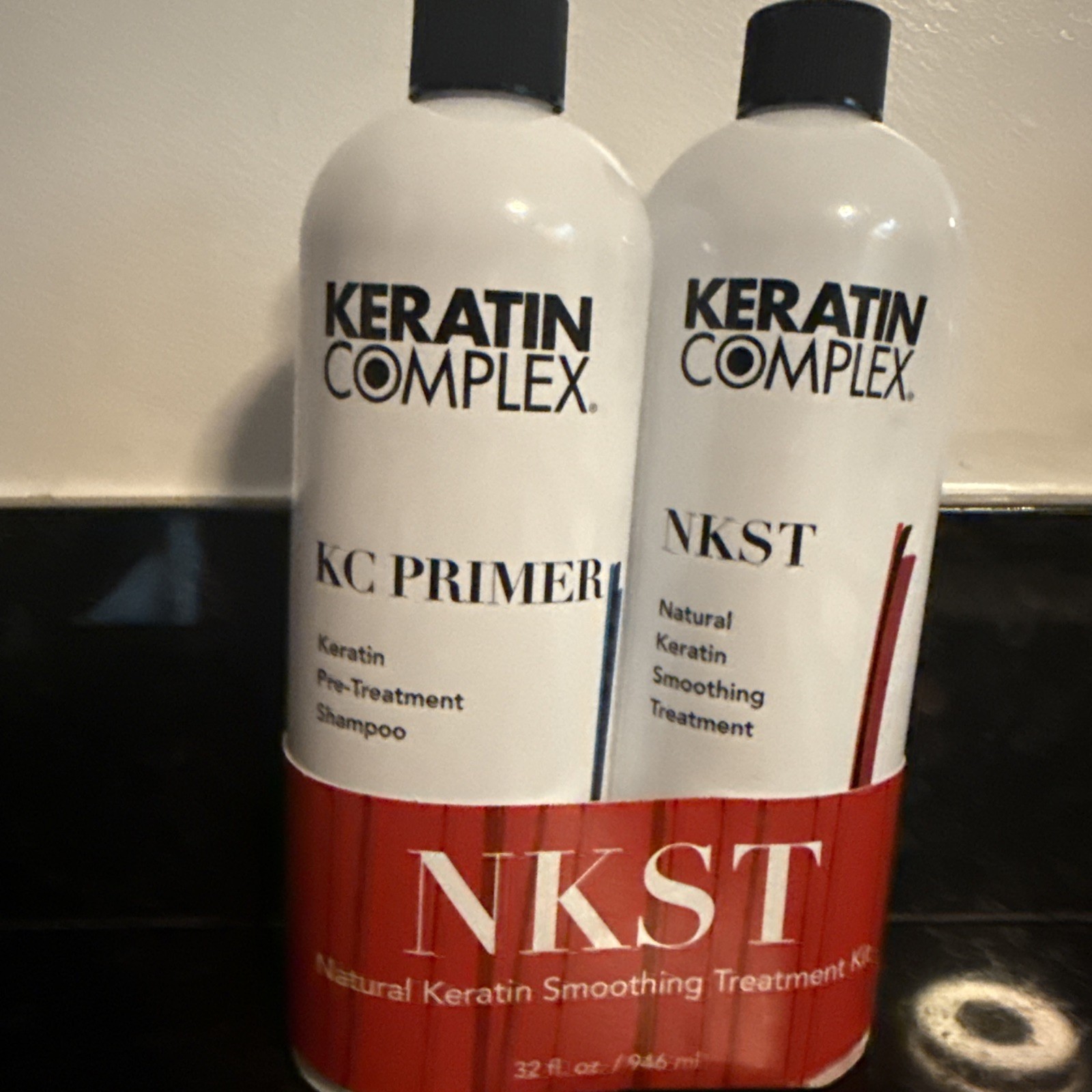 Keratin Complex KC Primer Shampoo + NKST Keratin Smoothing Treatment Set 16 oz