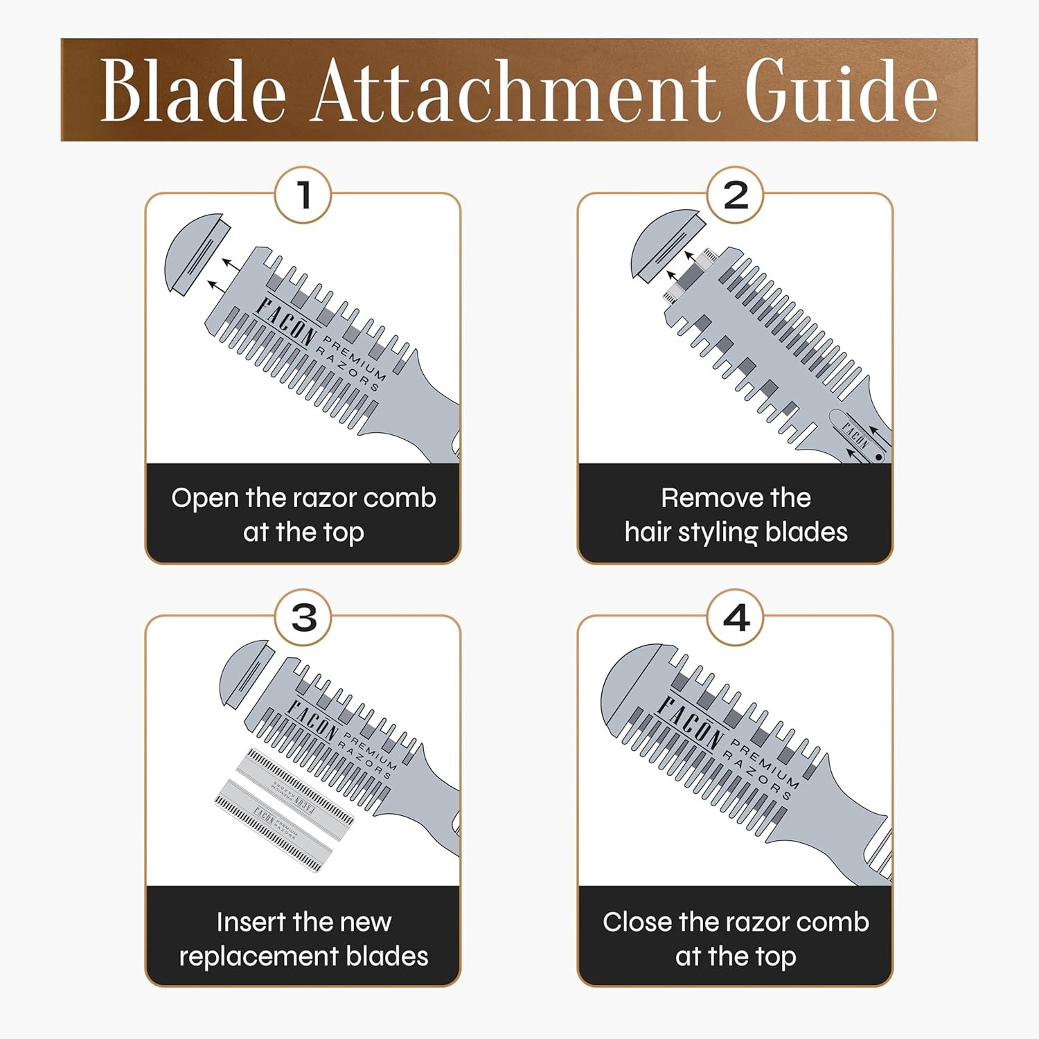 Facón Razor Comb for Hair Cutting – Professional Standard Size