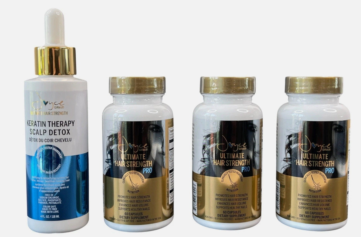 Joyce Giraud Ultimate Hair Strength Pro + Keratin Therapy Scalp Detox – 3 Months