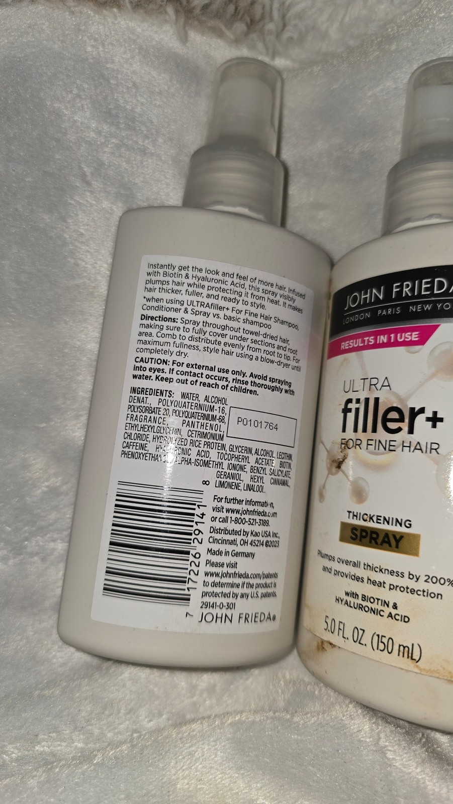3 Pack John Frieda Ultra Filler+ Thickening Spray Biotin Hyaluronic Acid 5 oz Ea