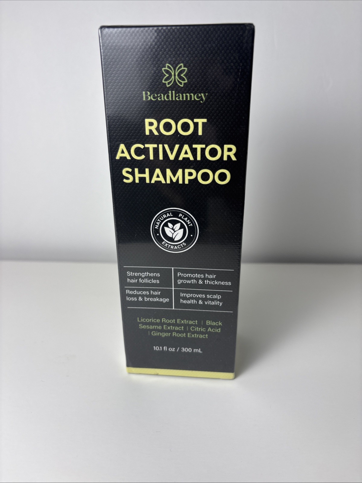 Beadlamey Root Activator Shampoo Licorice Black Sesame Ginger 10.1 fl oz 300mL
