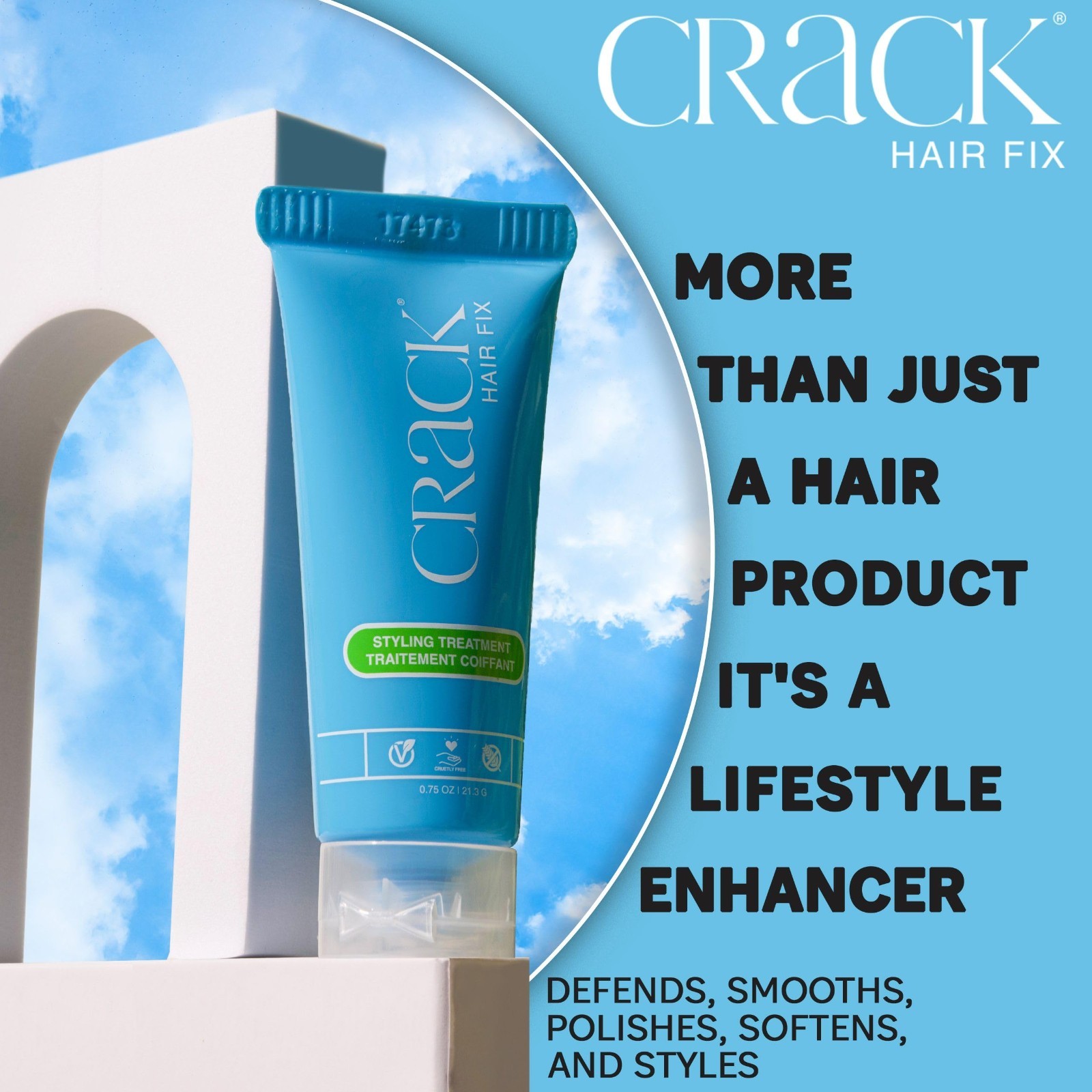 Hair Fix Styling Cream – 0.75 oz, Hair Repair, Smooth & Shine, Frizz Control