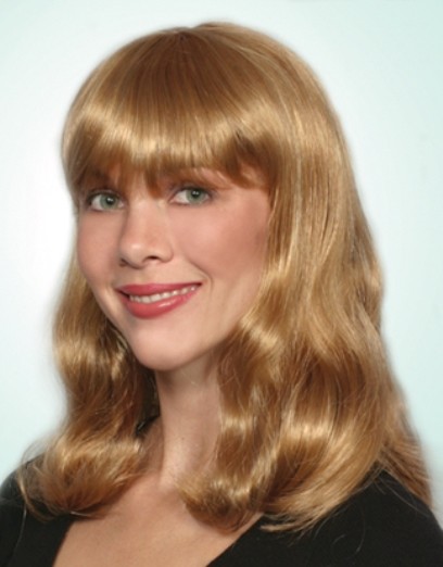 WOMENS LONG STRAIGHT HAIR CHINA DOLL STYLE WIG W/ BOTTOM CURLS & BANGS SUSAN
