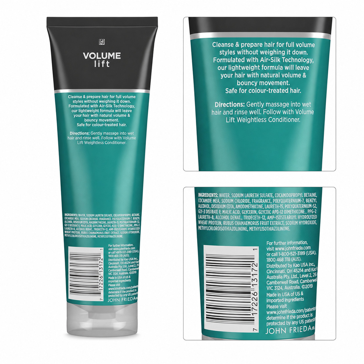 John Frieda Volume Lift Volumizing Shampoo 8.45 oz Fine Flat Hair 2 Pack New Set