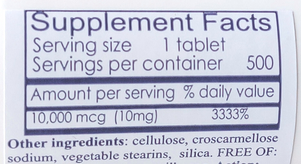 Biotin 10000 mcg, 500 tablets, for hair growth, skin, strong nails, biotin 10mg