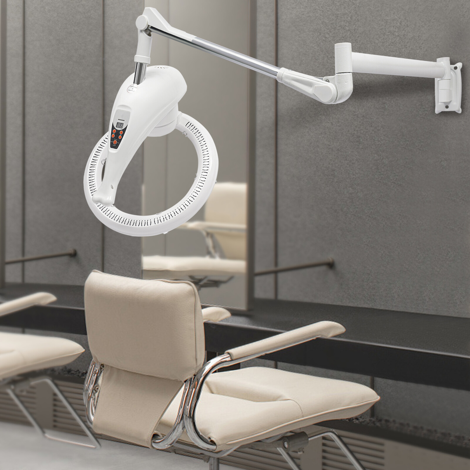 360° Orbiting Rotating Hair Dryer Salon Wall-Mount Hair Drying Perming Processor