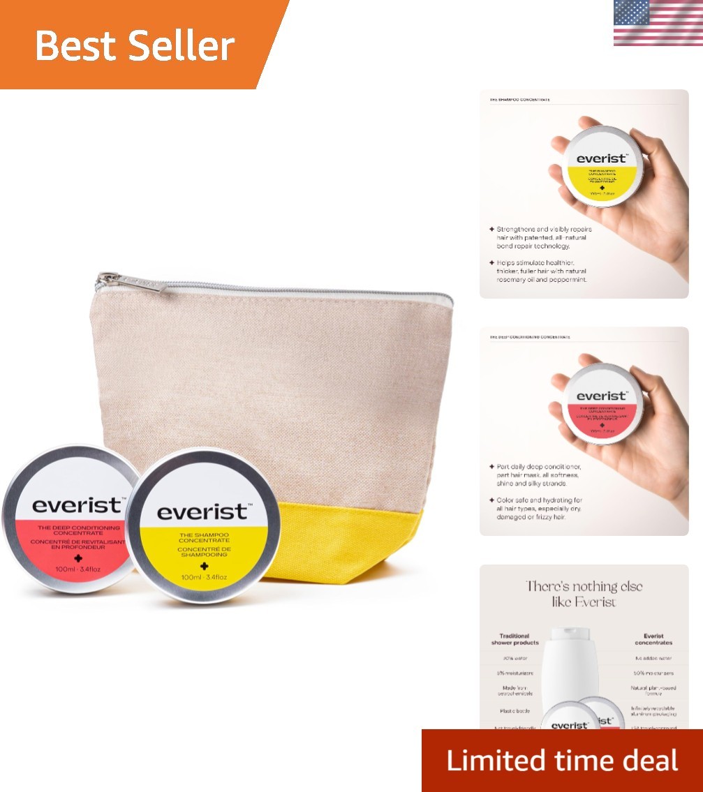 Strengthen & Repair Hair with Plant-Based Concentrates: 3.4 fl oz Haircare Set