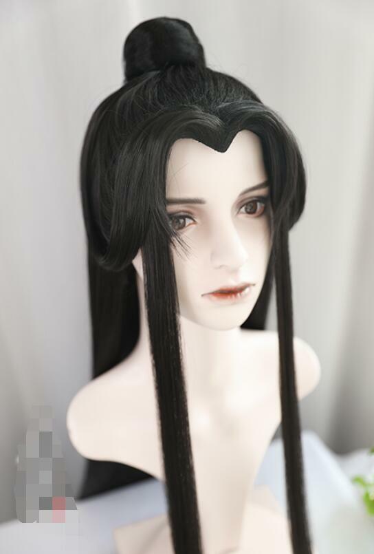 Chinese Ancient Style Men Costume Hanfu Cos Wig Headgear Wig Hairpieces Styling