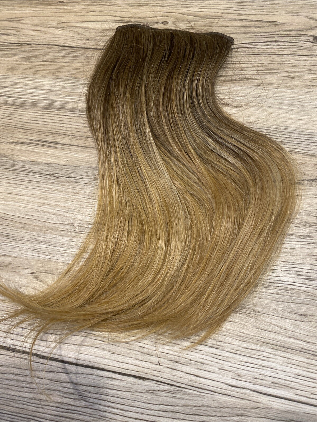 Snap in hair extensions highlighted dark blonde 13” hair extension synthetic
