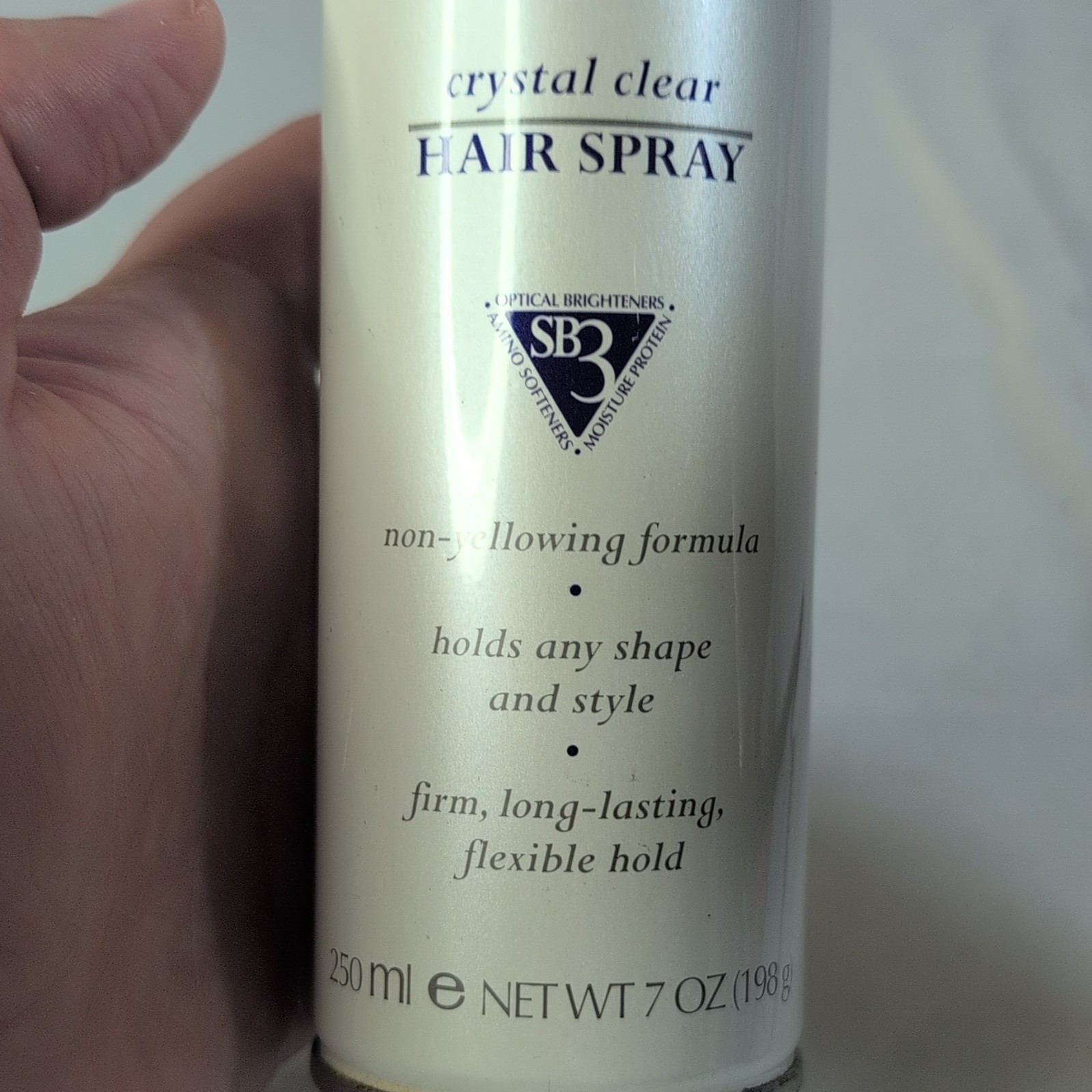 Silver Brights Crystal Clear Hairspray 7 oz Non-Yellowing Firm Hold SB-3
