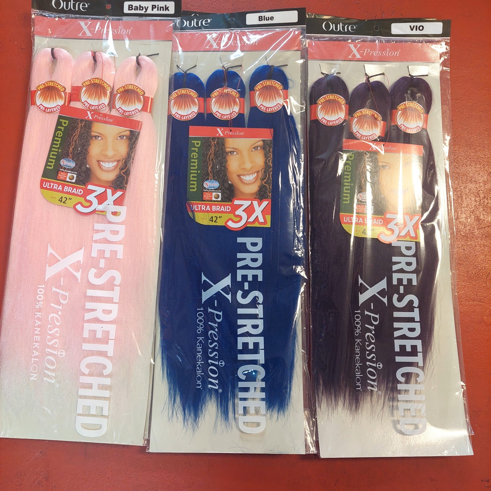3-PACK Pre-Stretched Braiding Hair 3X 42″ X-Pression all colors #2 #4 #1 #1B