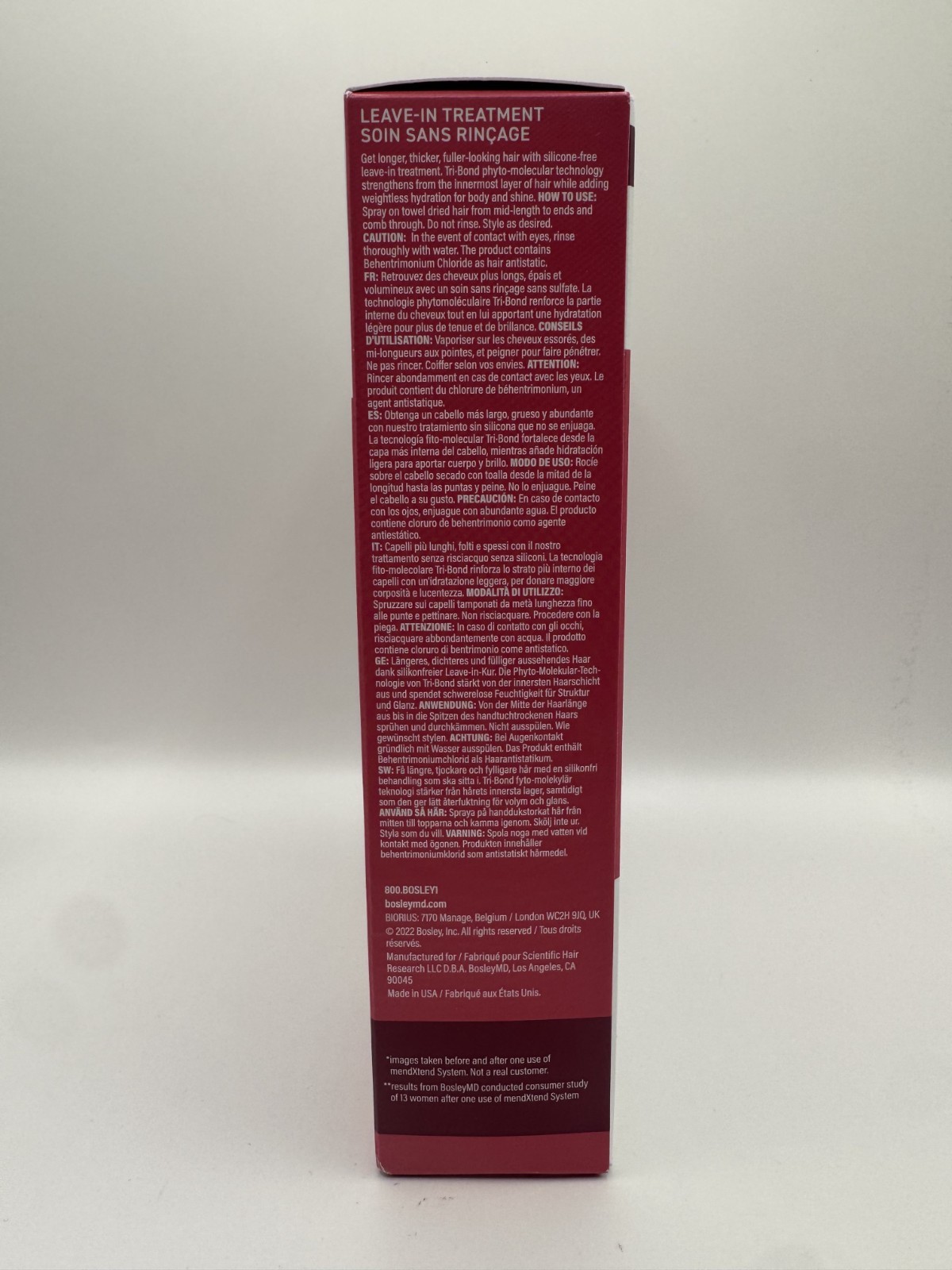 New In Box Bosley MendXtend Strenghtening System Trio