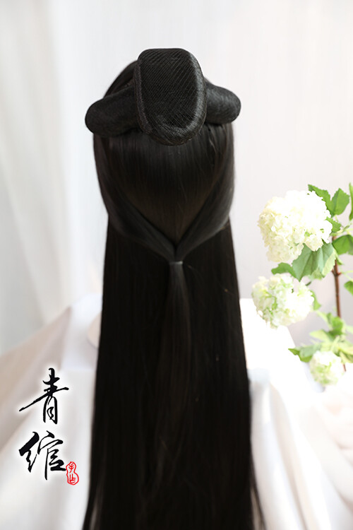 Chinese Wedding bride Ancient WeiJin Style Cosplay Show Whole Hair Wig Headwear