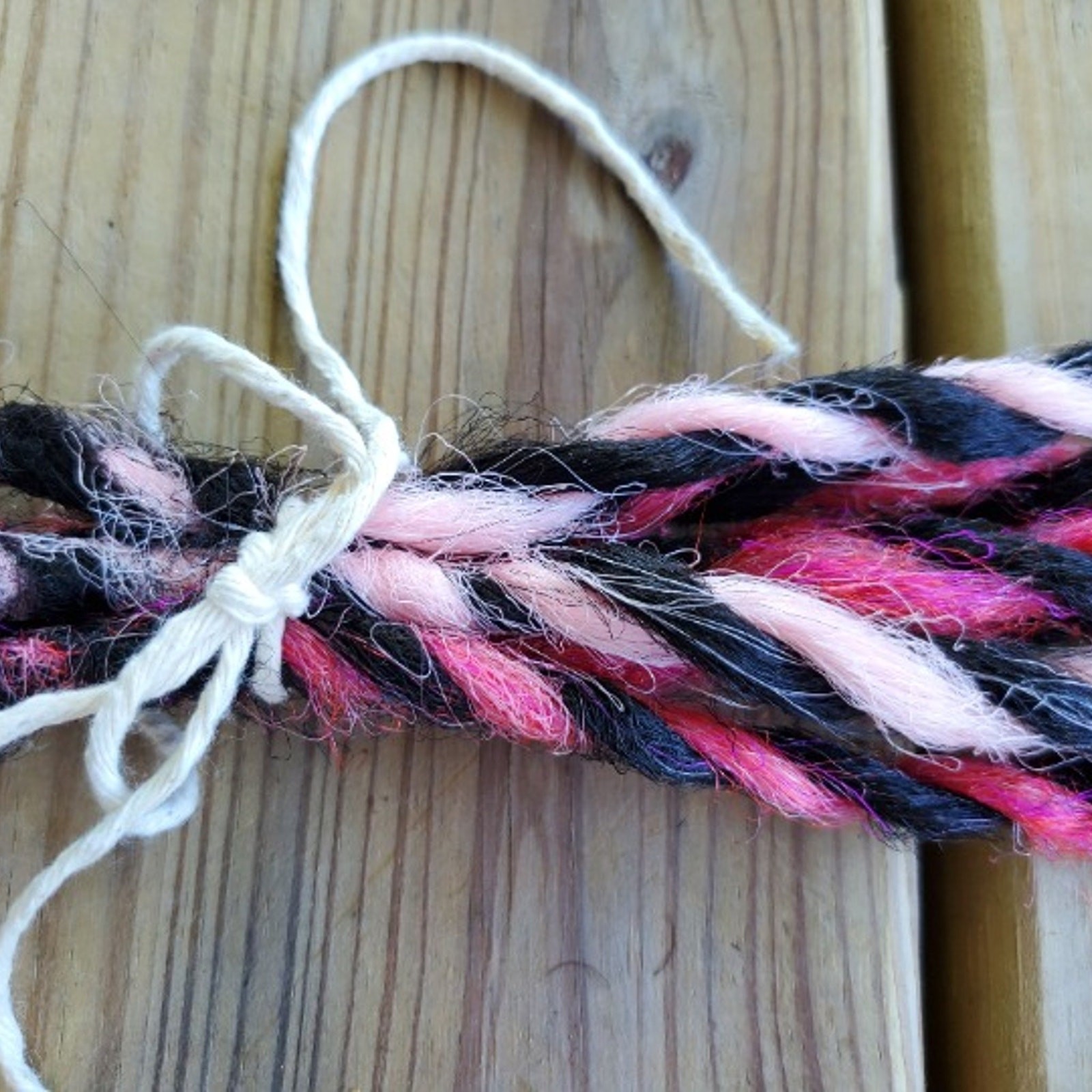 5 SE Single Ended Black and PInk Twist Dreads Dreadlocks Hair Extensions
