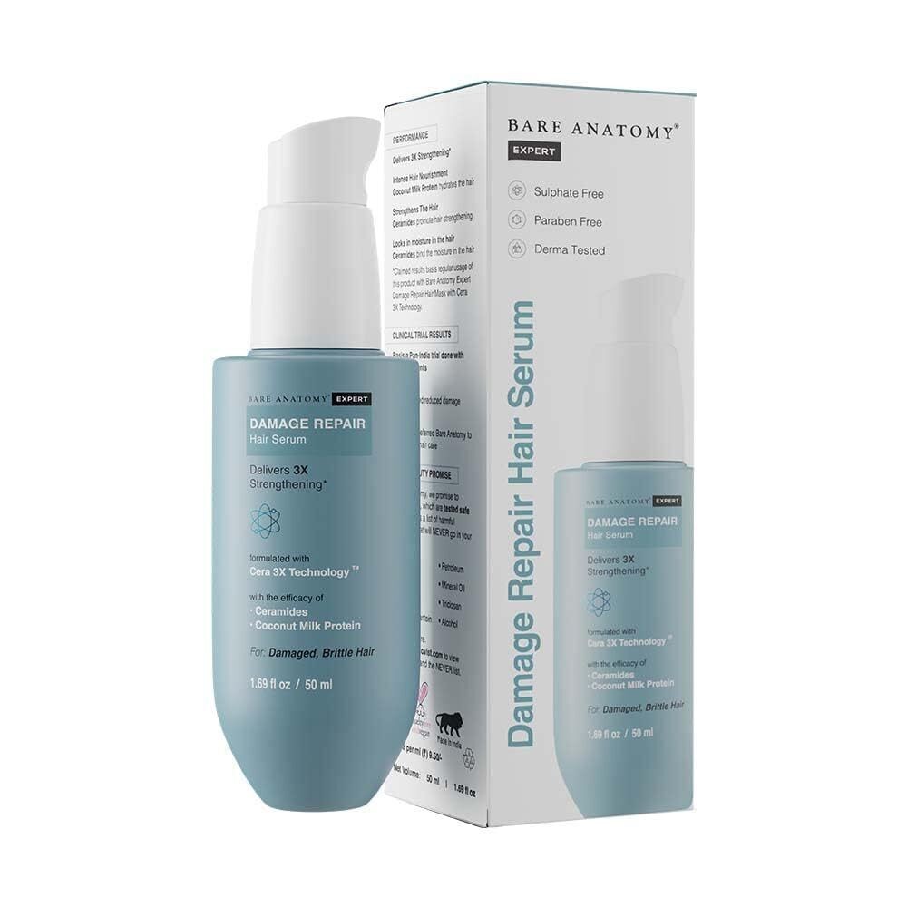 Bare Anatomy Damage Repair Hair Serum, Cera3x Technology | 3x Hair Strengthening