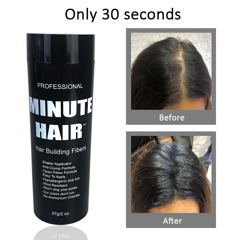Minute Hair Building Fibers 57 GRAM FULL BOTTLE Hair Loss Cover Up Concealer