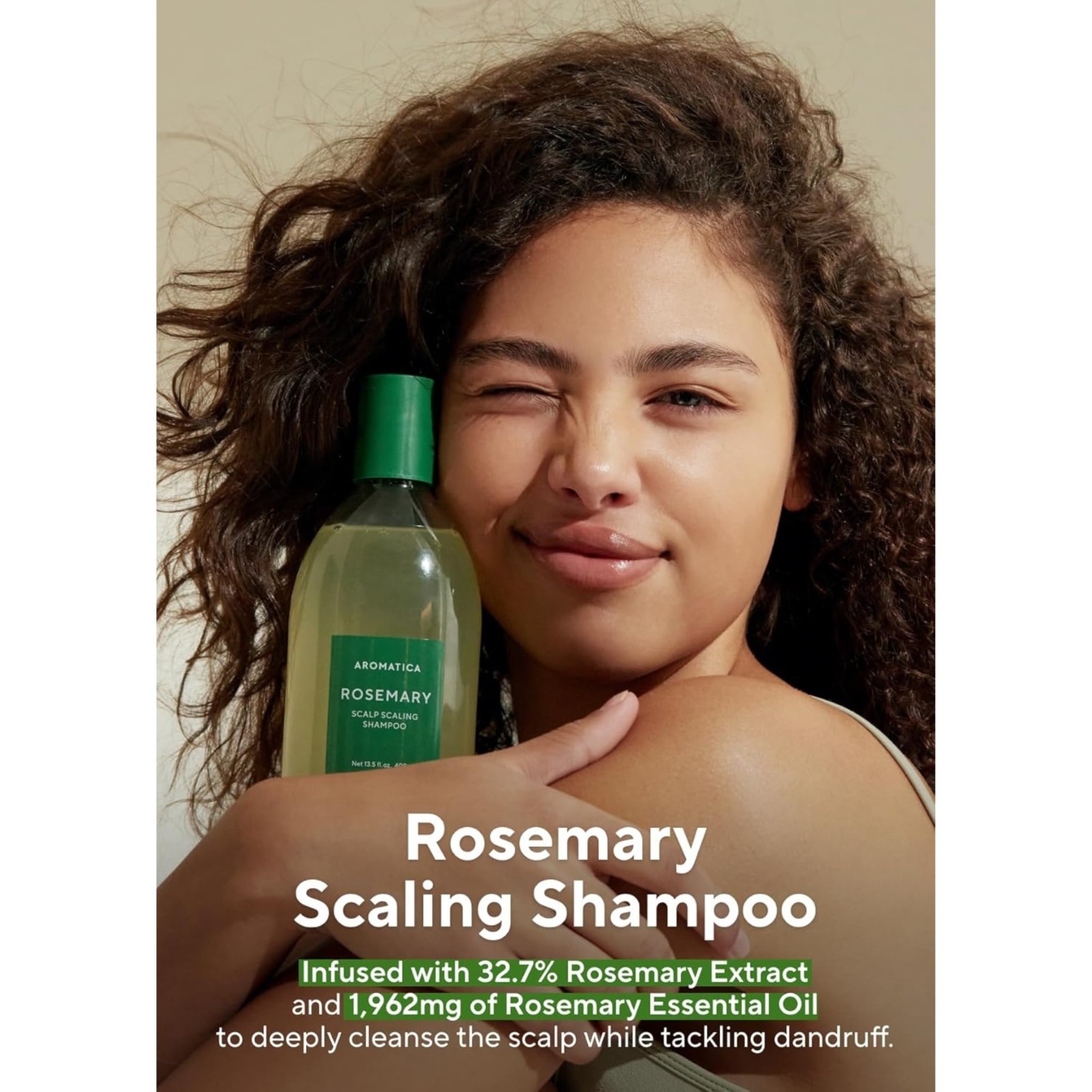 AROMATICA Rosemary Scalp Scaling Shampoo – Thinning Hair Loss (13.53 oz)