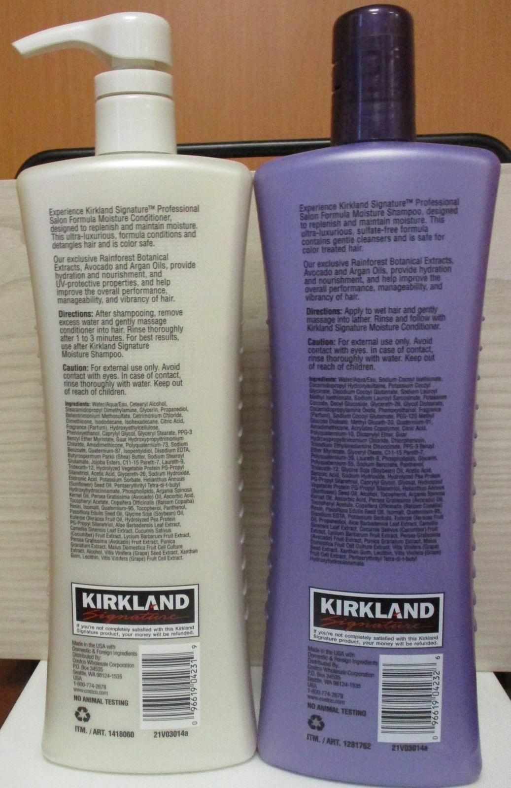 Kirkland Signature Professional Salon Moisture Shampoo and Conditioner 33.8 OZ