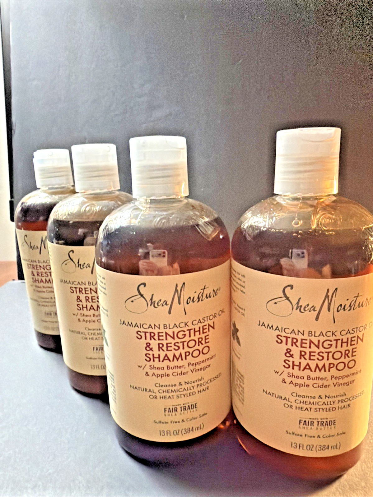 LOT(11) SHEA MOISTURE JAMAICAN BLACK CASTOR OIL SHAMPOO & CONDITIONER 13 FL OZ
