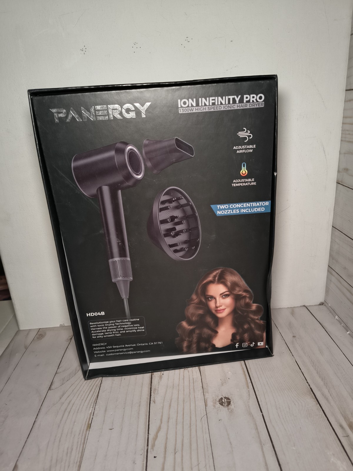 Panergy Ion Infinity Pro 1300w High Speed Ionic Hair Dryer New Open Box