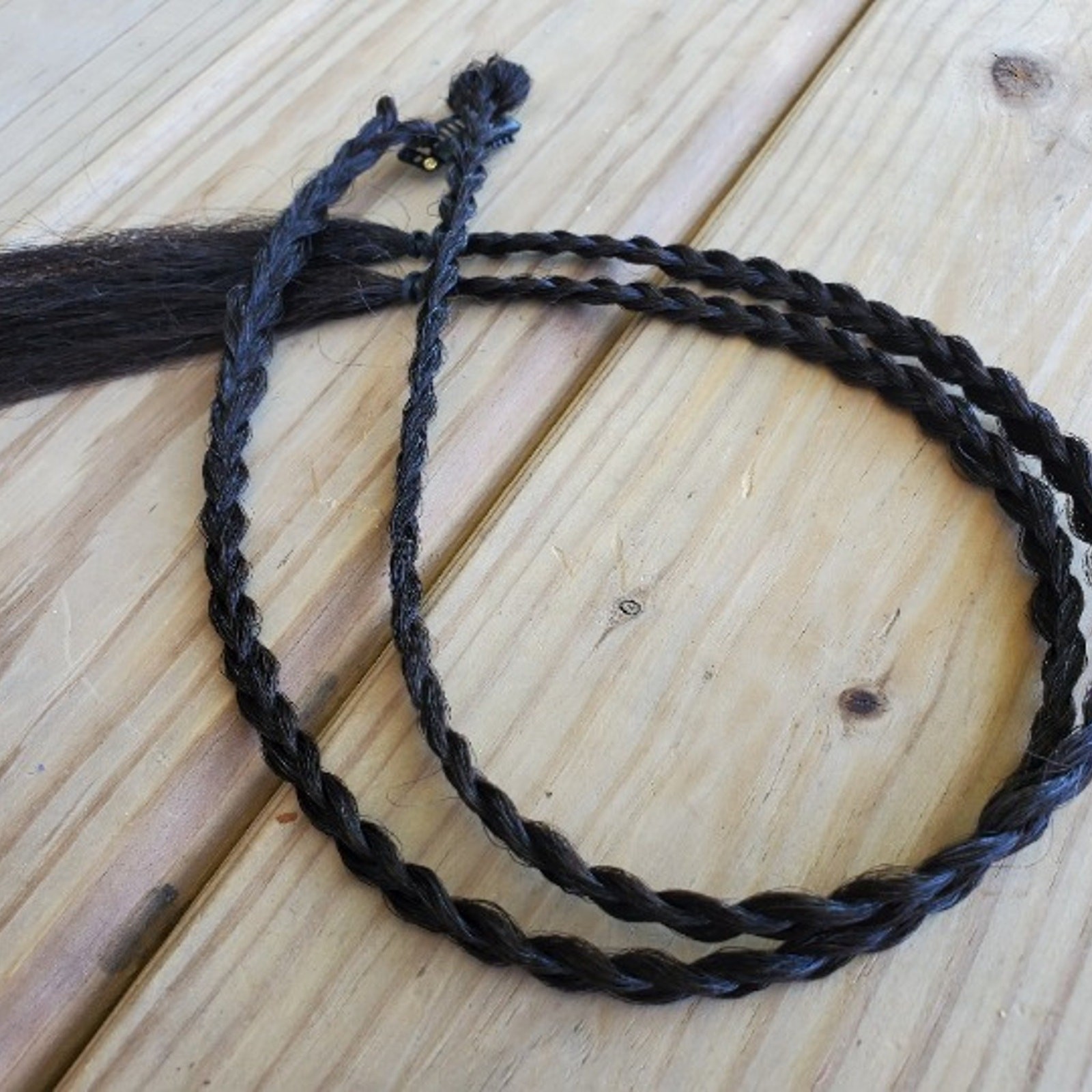 Dark Brown Clip in Braids Hair Extension NEW