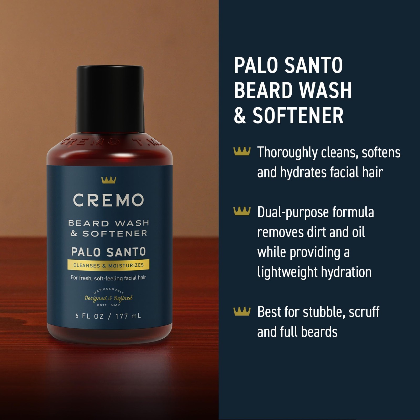 2-in-1 Beard Wash & Softener Set, Deep Conditioner & Oil for Medium to Long Bear