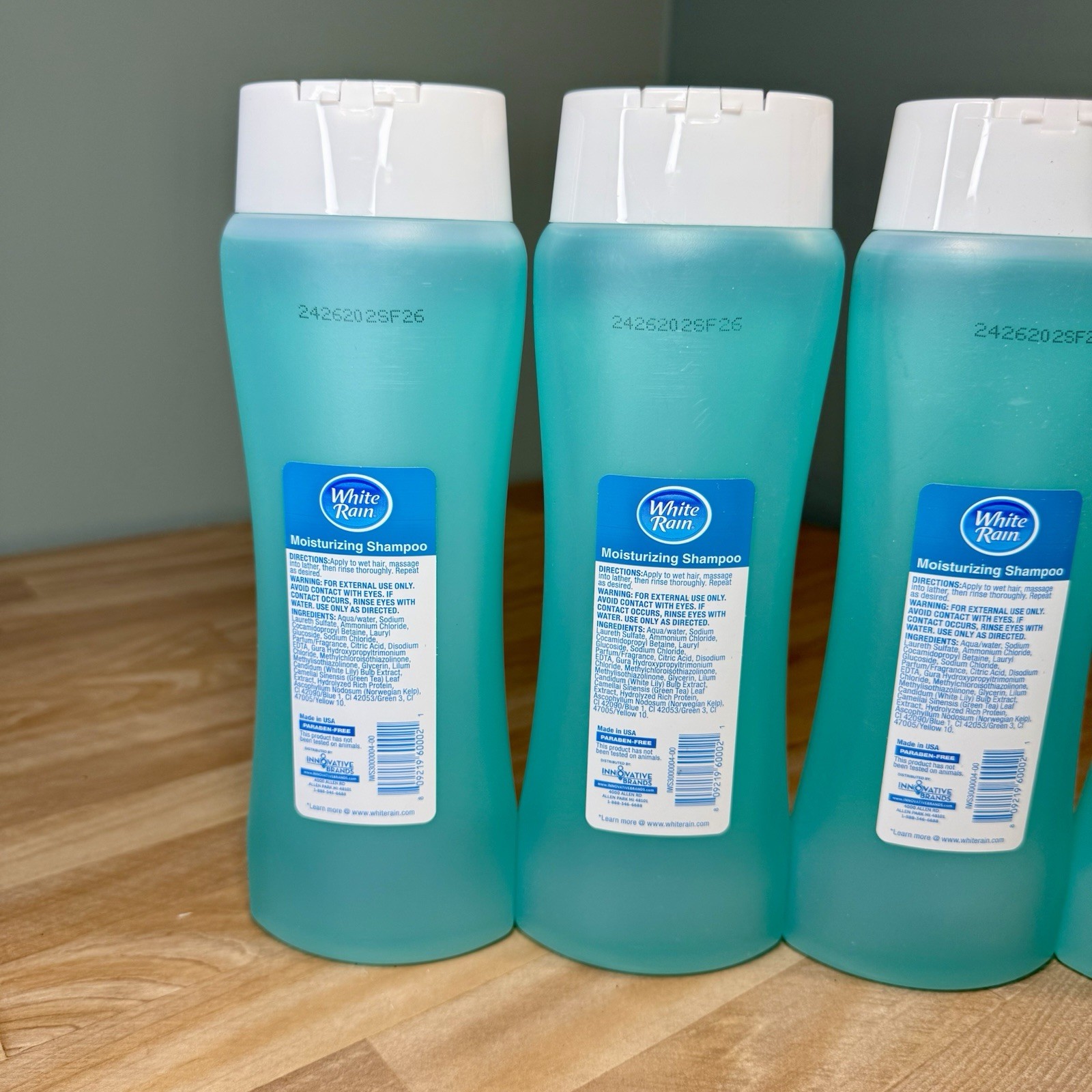 NEW WHITE RAIN Moisturizing Shampoo Ocean Mist 15 fl oz/each Nourish Protect x4