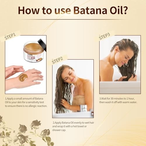 Batana Oil for Hair Growth, 100% Pure & Organic, Traditional Palm Nut | Cold Pre