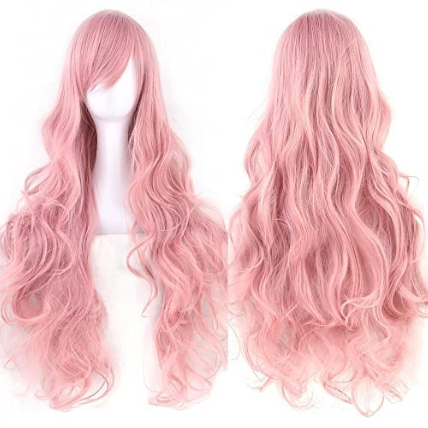 Colorful Halloween Costume Party Wigs for Women (Pink)