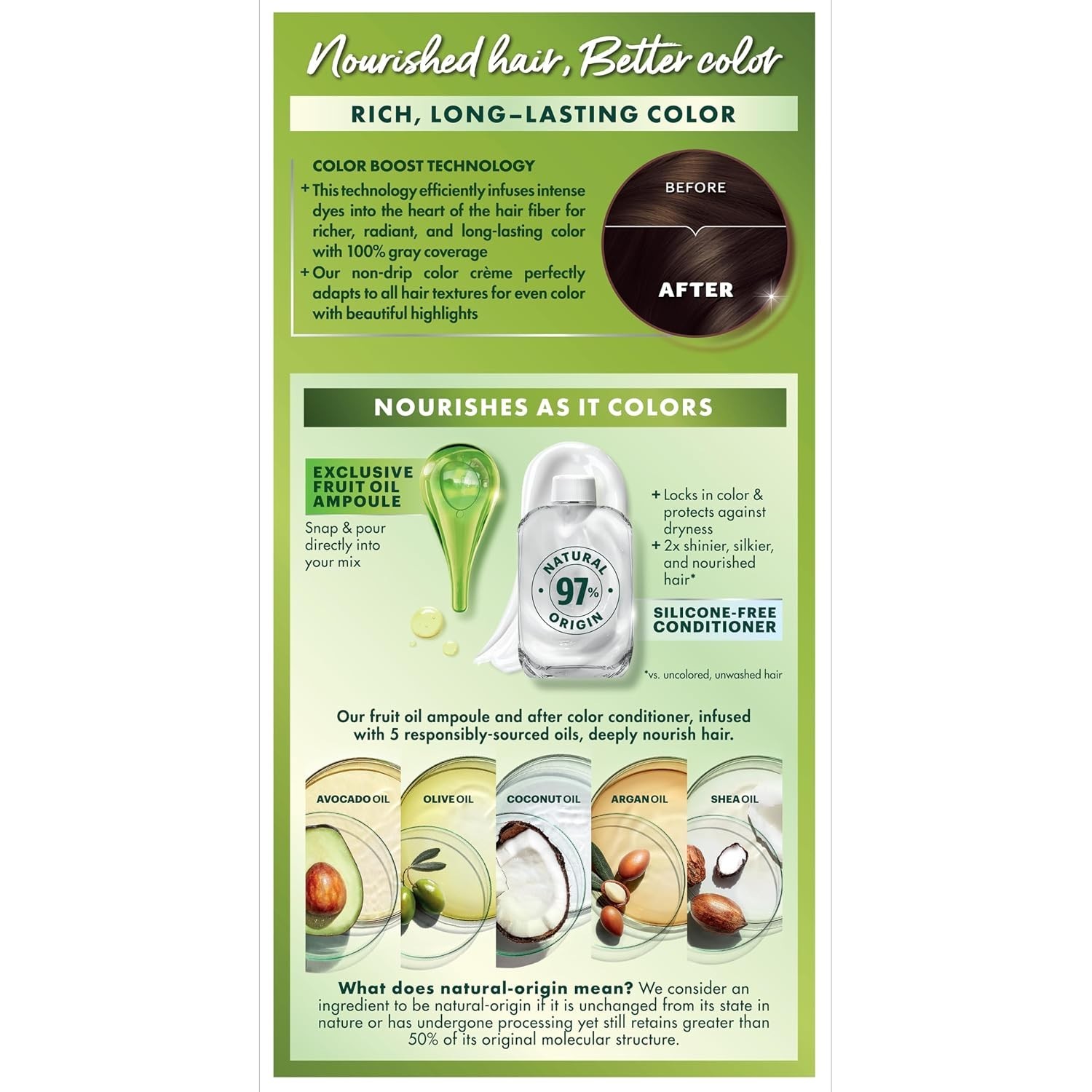 3PACK Garnier Nutrisse Nourishing Permanent Hair Color Creme, 40 Dark Brown
