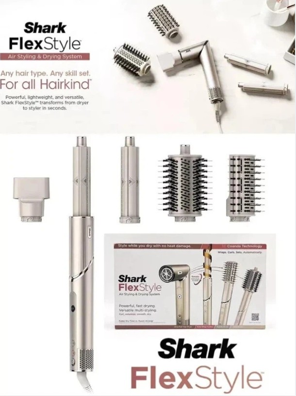 Shark Flex Style 1300W Air Styling & Drying System – Stone (HD430) Open US STOCK